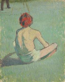 Boy in the grass - Émile Bernard