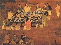 An Elegant Party (detail) - Emperor Huizong