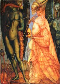 Battle of the gods that have been transformed - Ernst Fuchs