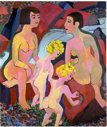 Bathing Women and Children - Ernst Ludwig Kirchner