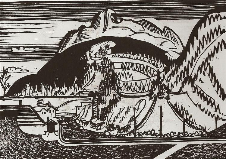 Clavadel Mountain Seen from Frauenkirch, 1933 - Ernst Ludwig Kirchner