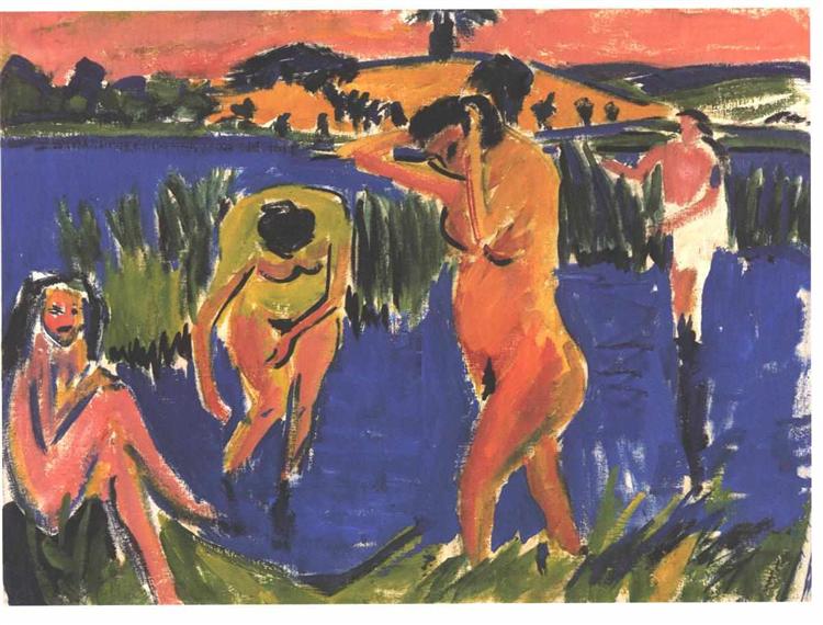 Four Bathers - Ernst Ludwig Kirchner