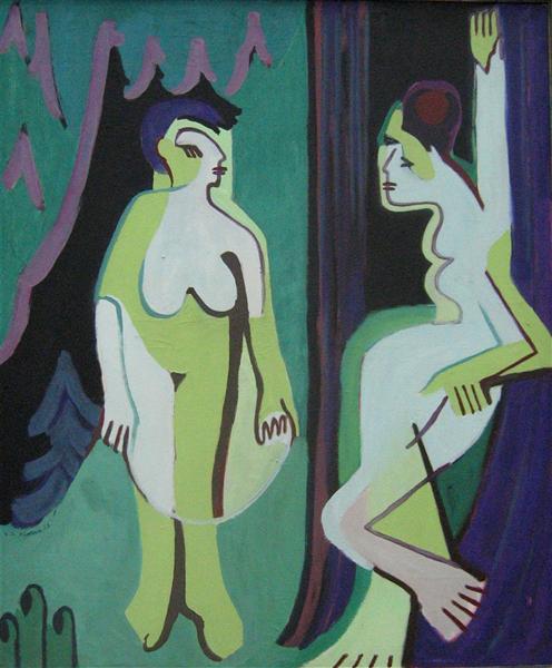 Naked Women on Meadow, 1928 - Эрнст Людвиг Кирхнер