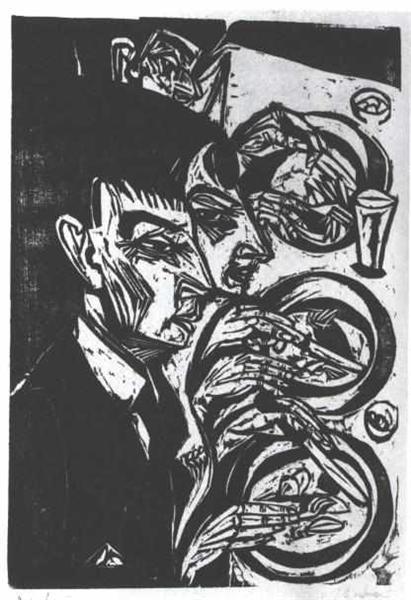 Nervous People Eating - Ernst Ludwig Kirchner