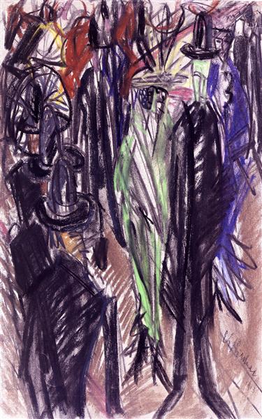 Street Scene, 1914 - Ernst Ludwig Kirchner
