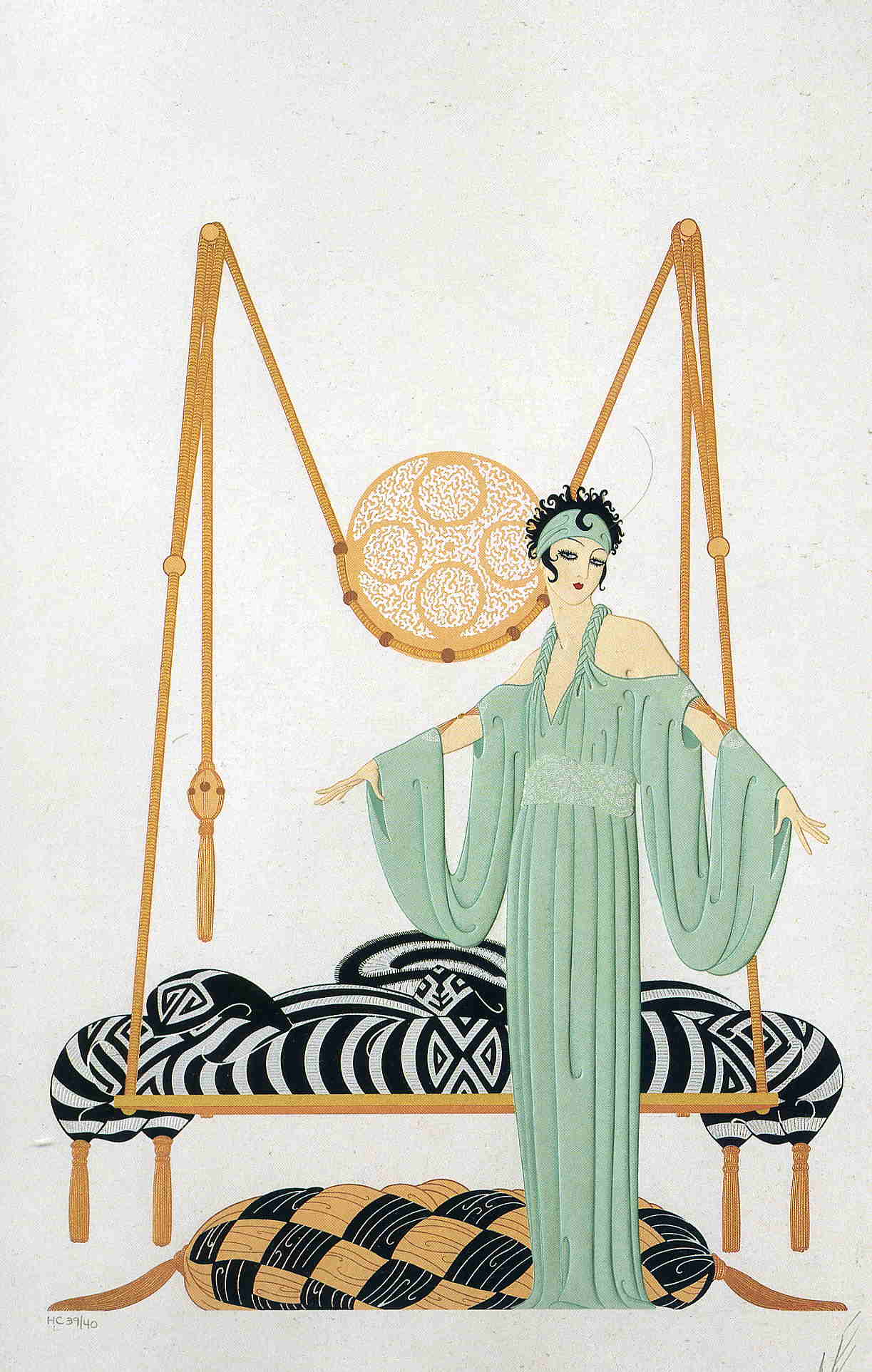 Pillow Swing Erte WikiArt Org   Pillow Swing 