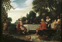 Party in the Garden - Esaias van de Velde l'Ancien