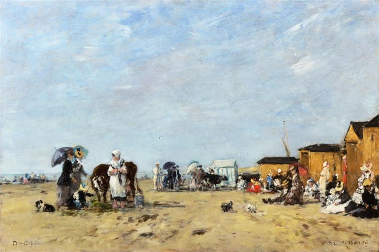 Berck, the Beach, 1882 - Эжен Буден