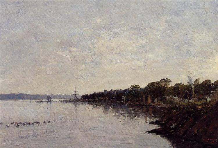 Brest, the Banks of the Harbor - Эжен Буден