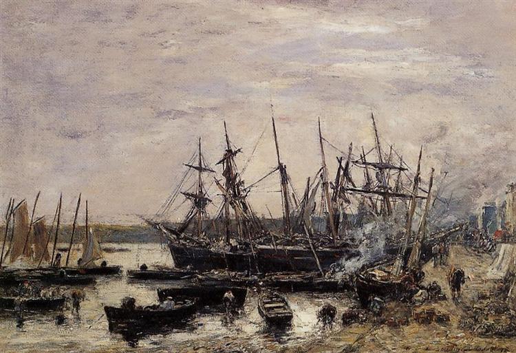 Camaret, Fishing Boats at Dock - Ежен Буден