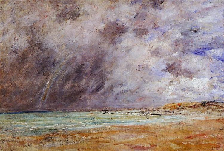 Le Havre. Stormy Skies over the Estuary., c.1894 - 歐仁·布丹