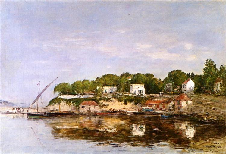 Petit Port de Saint-Jean near Villefranche, 1892 - Ежен Буден