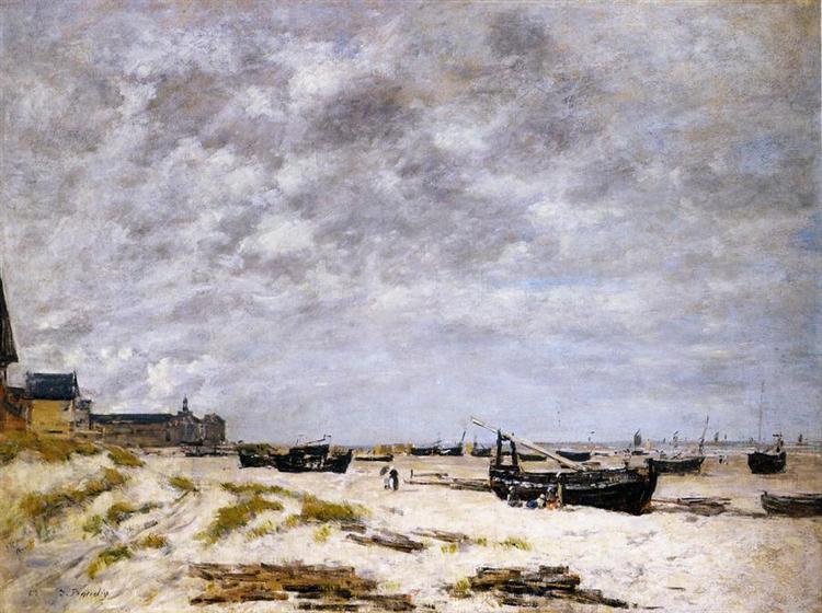 The Beach, Berck, 1882 - 歐仁·布丹