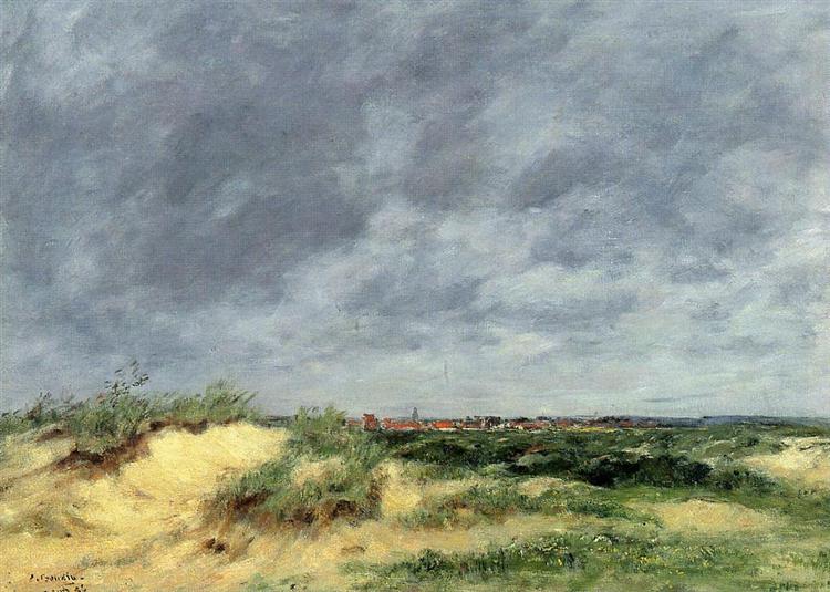 The Berck Dunes, 1886 - Эжен Буден