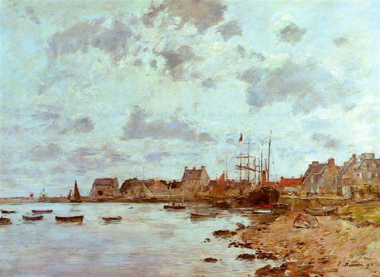 The Port at Saint-Vaast-la-Houghe, 1892 - Ежен Буден