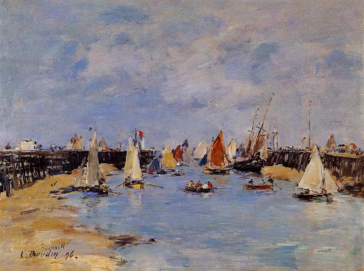 Trouville. The Jettys Low Tide., c.1893 - Ежен Буден