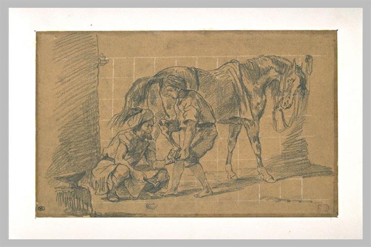A blacksmith - Eugene Delacroix