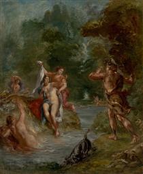 The Summer Diana Surprised by Actaeon - Eugène Delacroix