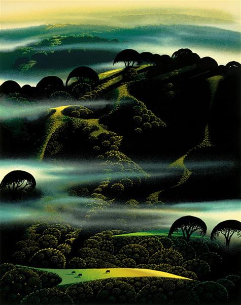 Fog Draped hills, 1990 - Eyvind Earle