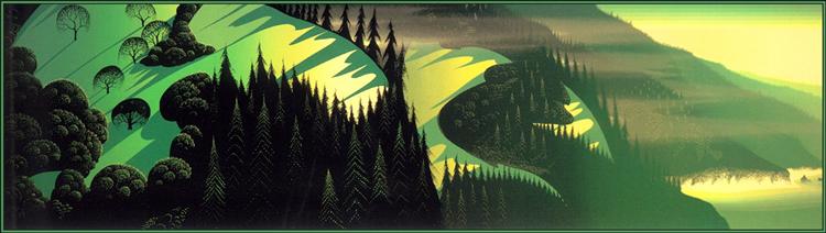 Three Pastures by the Sea, 1992 - Eyvind Earle