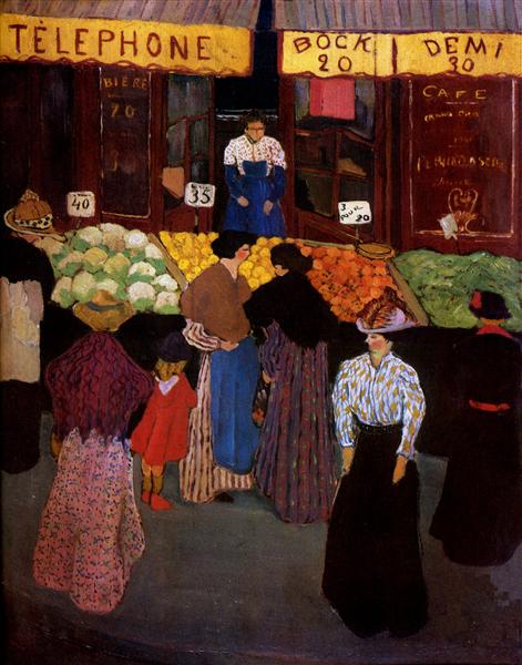 At the Market, 1895 - Феликс Валлотон