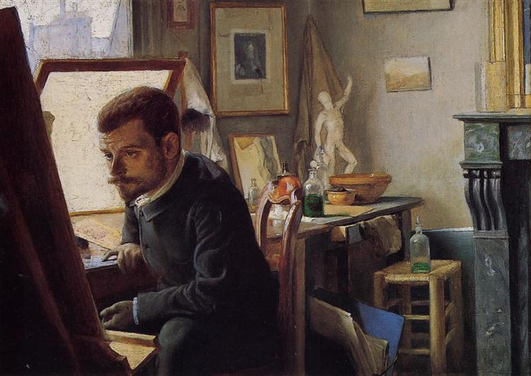 Felix Jasinski in His Printmaking Studio, 1887 - Félix Vallotton