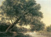 Tree by the brook - Ferdinand Georg Waldmüller