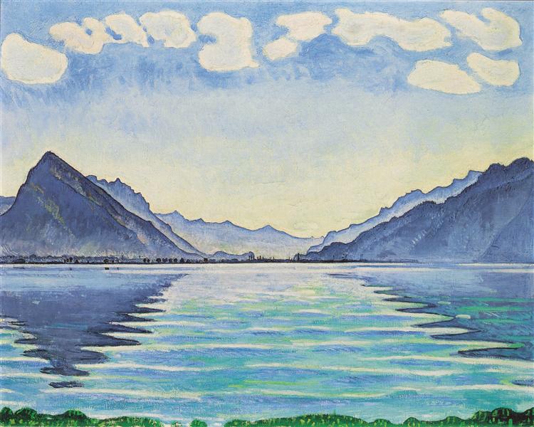 Lake Thun, Symmetric reflection, 1905 - Ferdinand Hodler