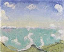 Landscape at Caux with increasing clouds - Фердинанд Ходлер