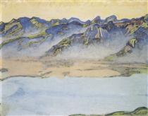 Rising mist over the Savoy Alps - Фердинанд Ходлер