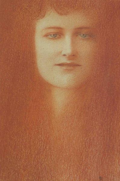 Étude de femme, 1891 - Фернан Кнопф