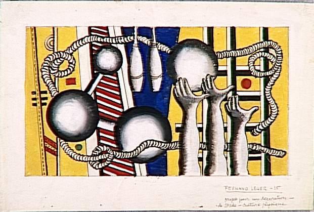 Project design stage for a fitness, 1935 - Fernand Leger