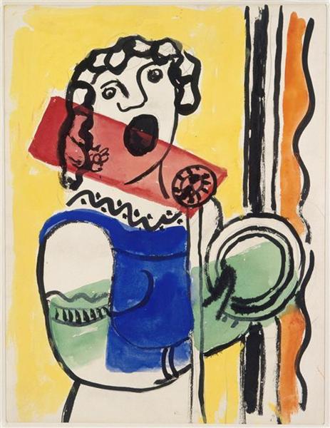 Singer at the microphone, 1955 - Fernand Léger