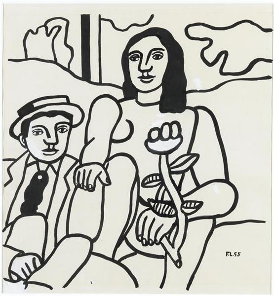 Study for the two lovers, 1955 - Fernand Léger