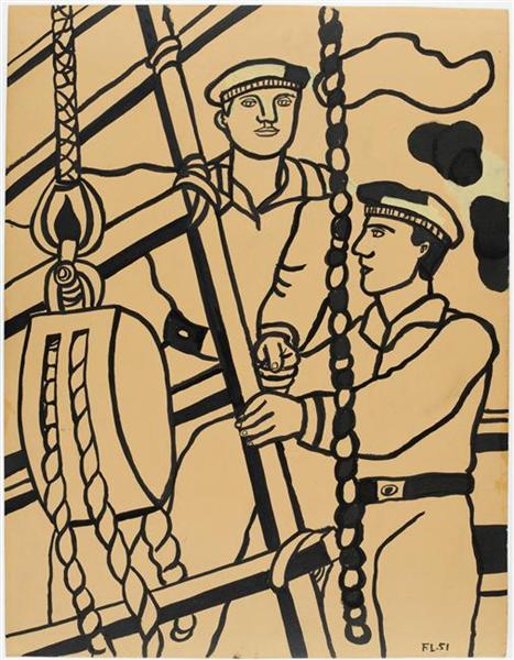 The two sailors, 1951 - Fernand Leger