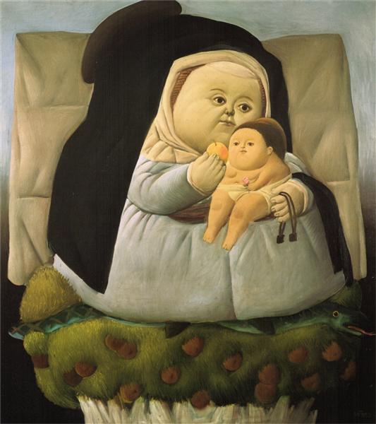 Madonna with Child, 1965 - Fernando Botero
