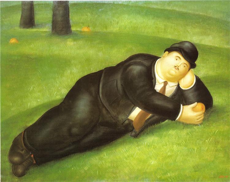 Man Reclining, 1978 - Fernando Botero
