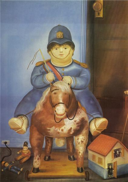 Pedro on Horseback, 1974 - Фернандо Ботеро