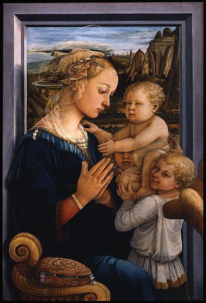 Madonna and Child with two Angels, 1465 - Filippo Lippi