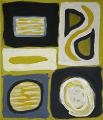April 2000 - nr. 3. - abstract painting on canvas - Fons Heijnsbroek
