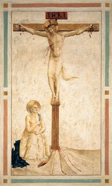 Crucifixion with St. Dominic Flagellating Himself, c.1442 - 安傑利科