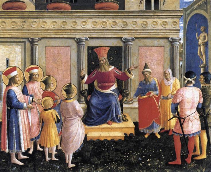 Святые Косьма и Дамиан представляют своих братьев проконсулу Лисиасу, 1438 - 1440 - Фра Анджелико