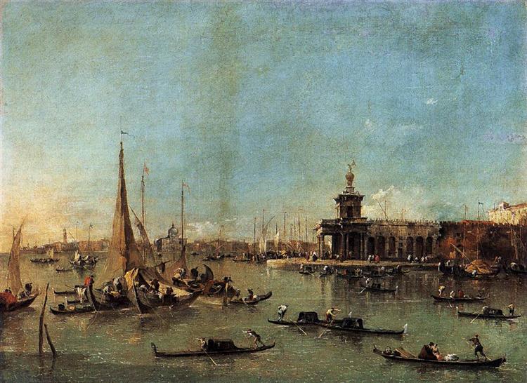 Venice: The Dogana with the Giudecca, c.1775 - Франческо Гварді