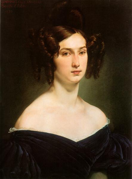 Portrait of Countess Luigia Douglas Scotti d'Adda, 1830 - Франческо Хайес