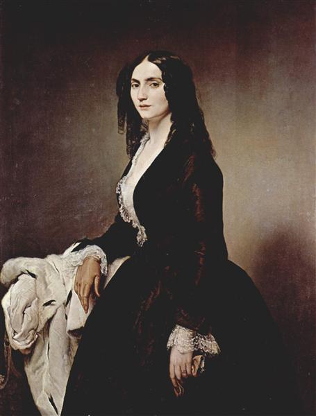 Portrait of Matilde Juva Branca, 1851 - Francesco Hayez