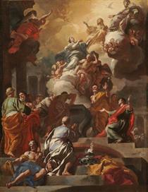 The Assumption and Coronation of the Virgin - Франческо Солімена