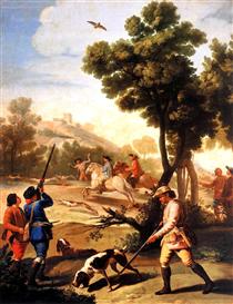 A Caçada da Codorna - Francisco de Goya