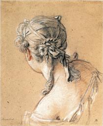 Head of a Woman from Behind - François Boucher
