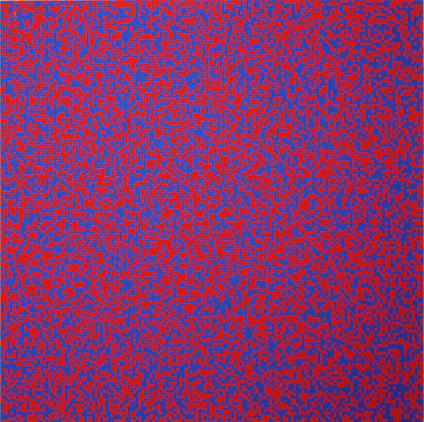 Random Distribution of 40,000 Squares Using the Odd and Even Numbers of a Telephone Directory (detail), 1971 - François Morellet