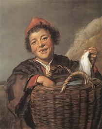 Menino Pescador com Cesto - Frans Hals
